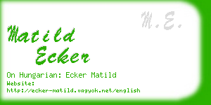 matild ecker business card